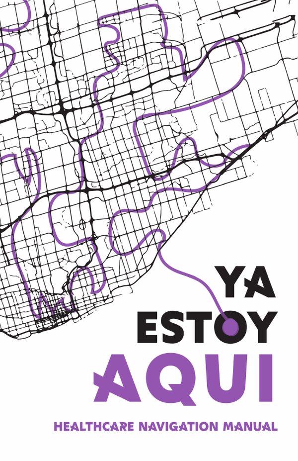 Ya Estoy Aquí cover — a purple line tracing Toronto streets