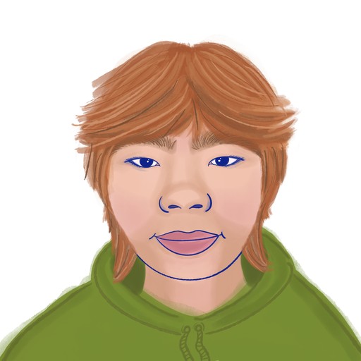 Illustrated portrait of Adrian Kim